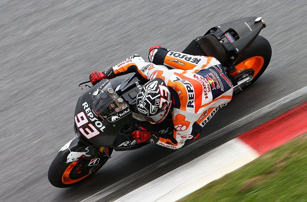Marc Marquez leader de la première journée de tests MotoGP sur le circuit de Sepang, en Malaisie. (Photo Gold and Goose)