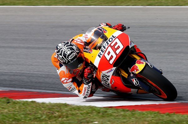 Marc Marquez lors des tests MotoGP de Sepang, en février 2015.