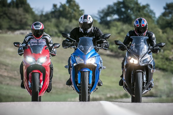Comparatif motos sport-GT : Kawasaki Z 1000 SX ABS, Honda VFR 800 F et Suzuki GSX-S 1000 F